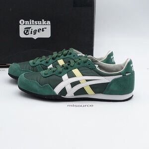 NEW Onitsuka Tiger Serrano Suede Sneakers D109L-300 Green/White